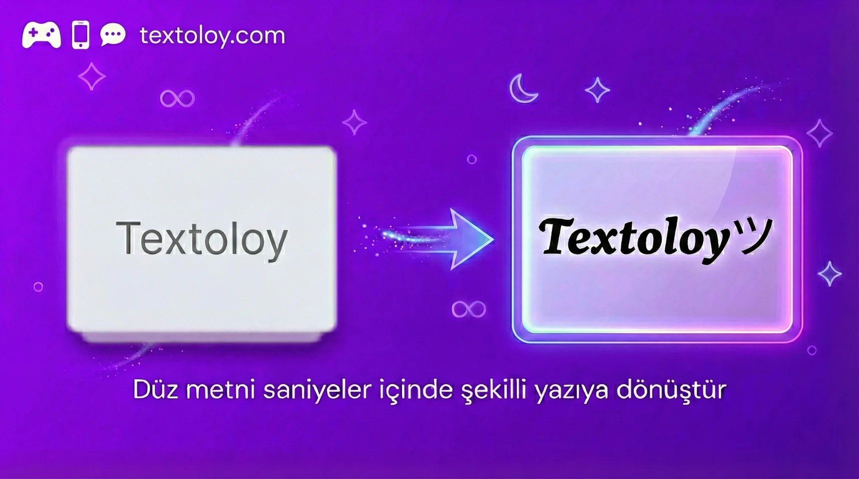 şekilli nick oluşturucu öncesi sonrası unicode dönüşüm örneği