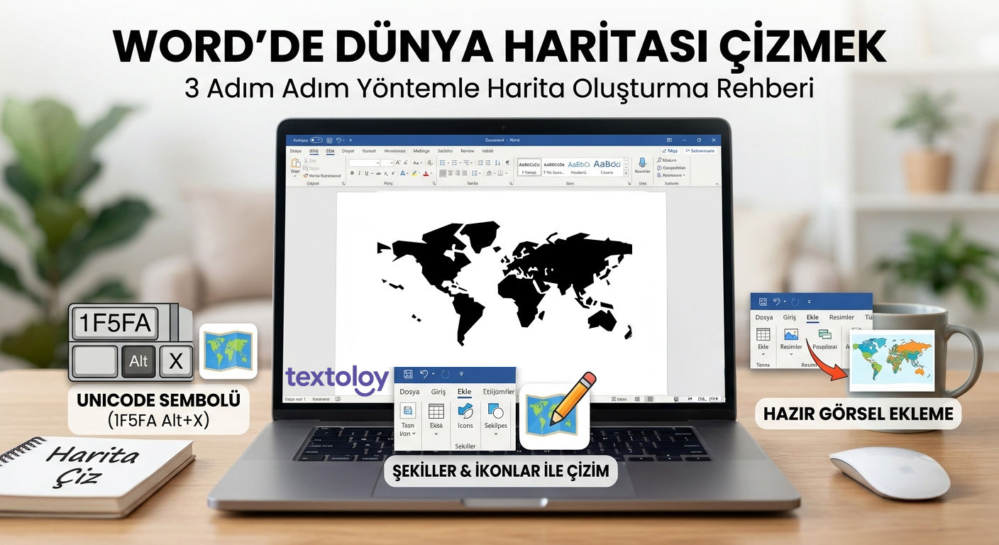 Word’de Dünya Haritası Çizmek: 3 Kolay Yöntem